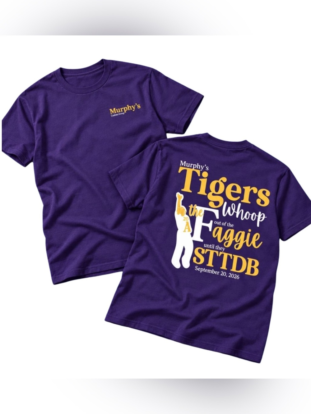 Gildan Purple Murphy's Graphic Tee, Murphys Bar Lsu Tiger September ‘26 T-Shirt